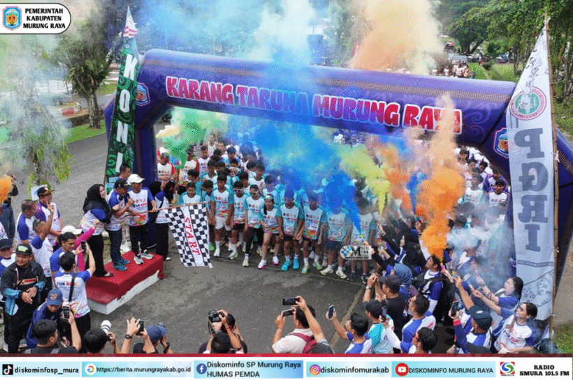 Berlangsung Meriah, Bupati Heriyus Lepas Fun Run Murung Raya Hebat