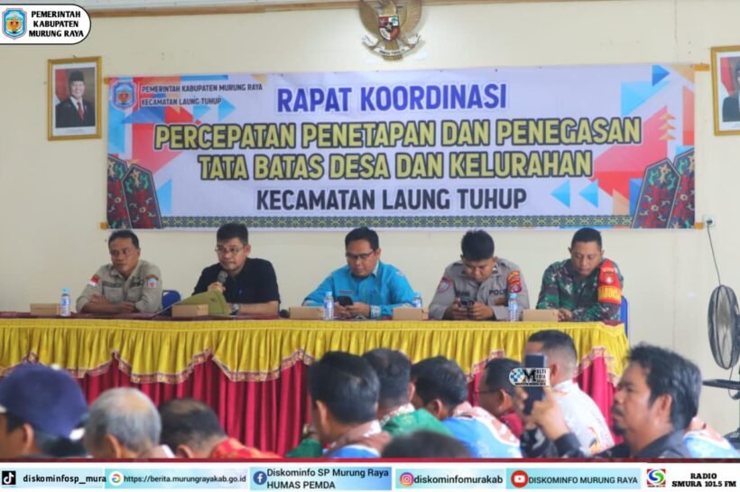 Bupati Murung Raya Heriyus Buka Rakor Percepatan Penetapan Batas Desa Laung Tuhup