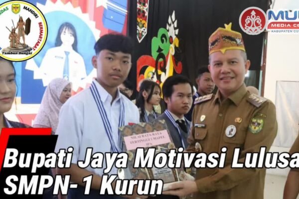 Bupati Jaya Motivasi Lulusan SMPN 1 Kurun Raih Masa Depan Gemilang