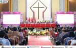 Sidang Sinode Umum XXV GKE di Murung Raya berlangsung di gereja dengan panel pimpinan, salib besar, dan peserta memenuhi kursi ruangan.