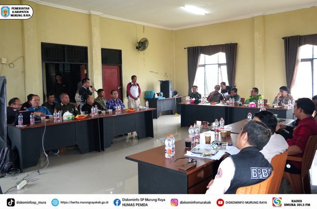 Rapat koordinasi Pemerintah Kabupaten Murung Raya membahas status tanggap darurat kekeringan dan Karhutla bersama BPBD